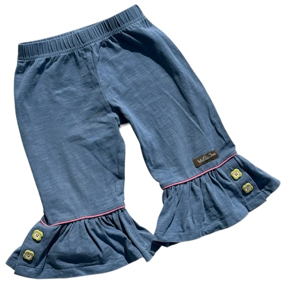 Matilda Jane Other - Matilda Jane Blue Ruffle Hem Pants 12-18 Months Baby Girl Boho Boutique